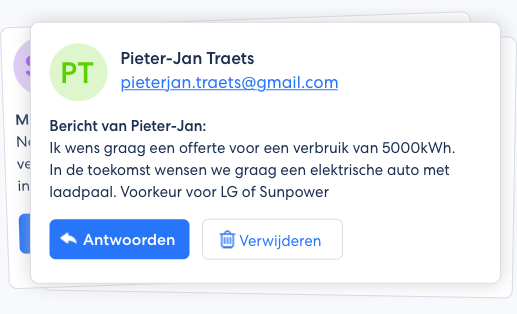 Een nieuwe aanvraag voor zonnepanelen